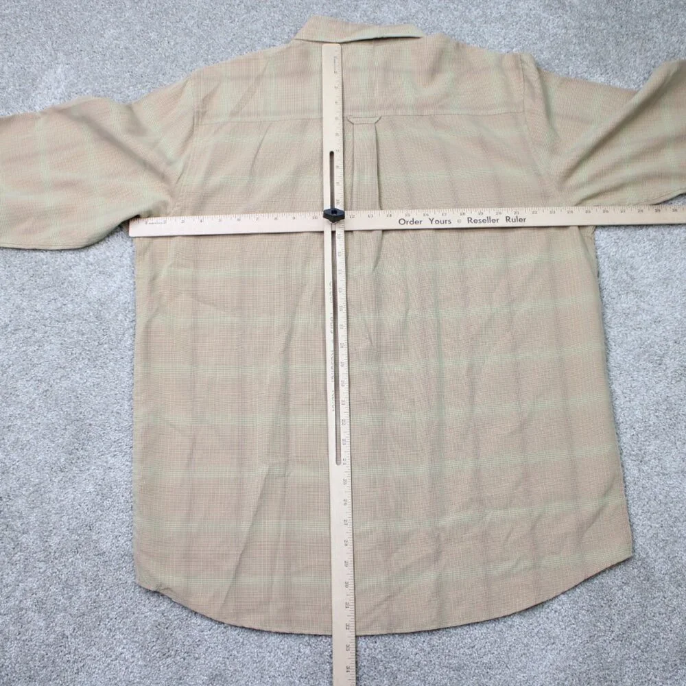 The North Face Shirt Mens XL Beige Modal/Polyester Long‎ Sleeve Button Hiking